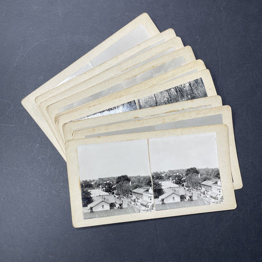 Lot Of 10 Michigan Salt Mines Mining Stereoview Photo Cards c1935 OOAK X1853