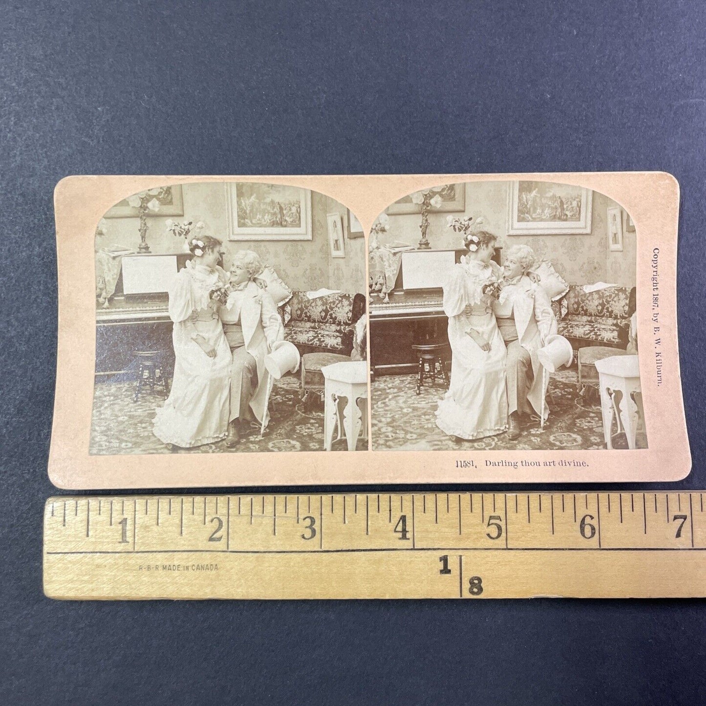 Two Women in Victorian Era Falling in Love Stereoview Antique c1897 Y1797