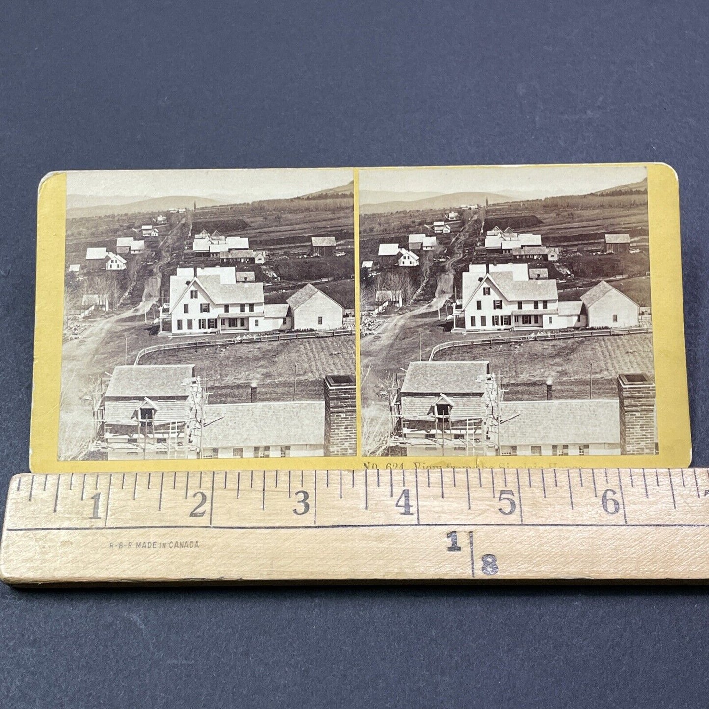 Antique 1870s Bethlehem New Hampshire Downtown Stereoview Photo Card V2071