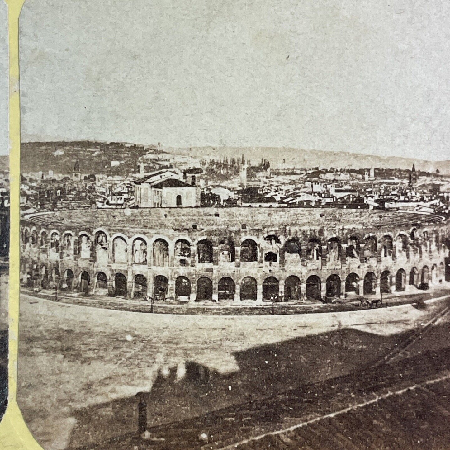 Arena Verona Coliseum In Verona Italy Stereoview Antique c1870 X3243