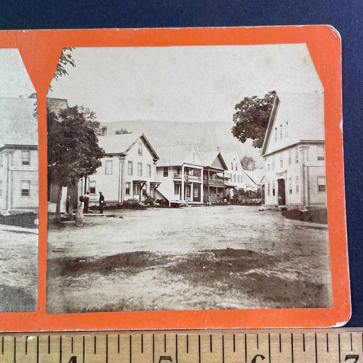 South Main Street Jamaica Vermont Stereoview Antique c1865 X1573