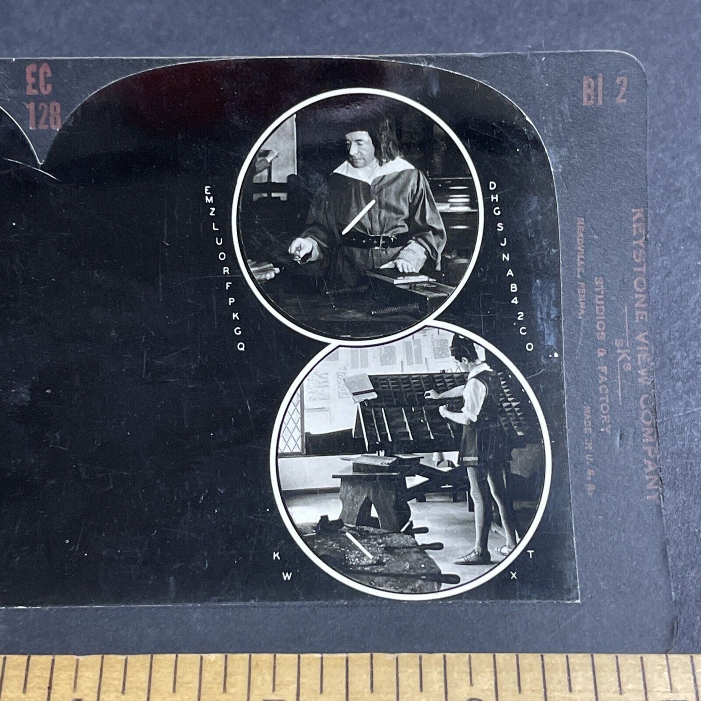 Antique 1920s Keystone Eye Training Magic Illusion Stereoview Photo Card P4655