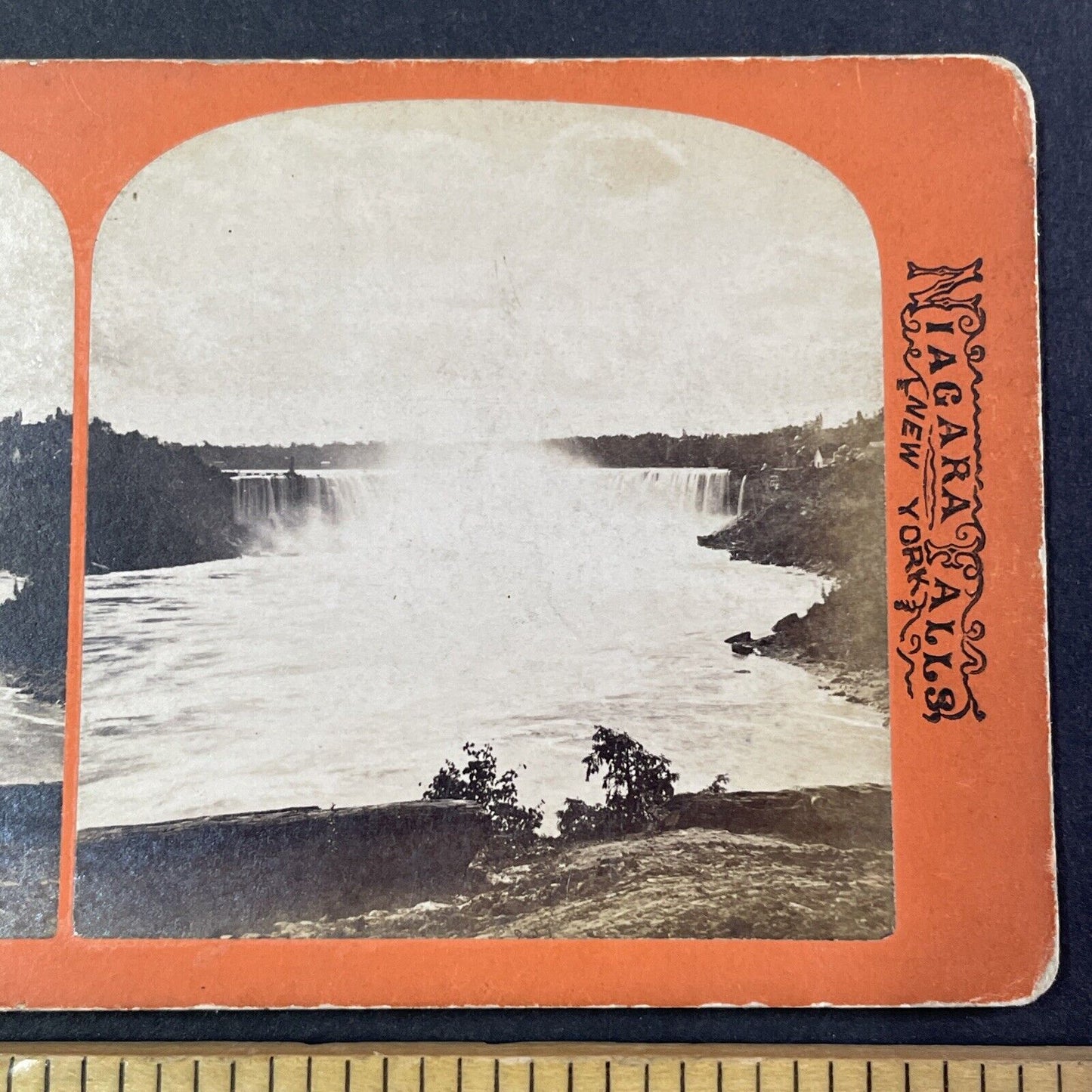 Horseshoe Falls Niagara Falls Stereoview George E. Curtis Antique c1870s Y1826