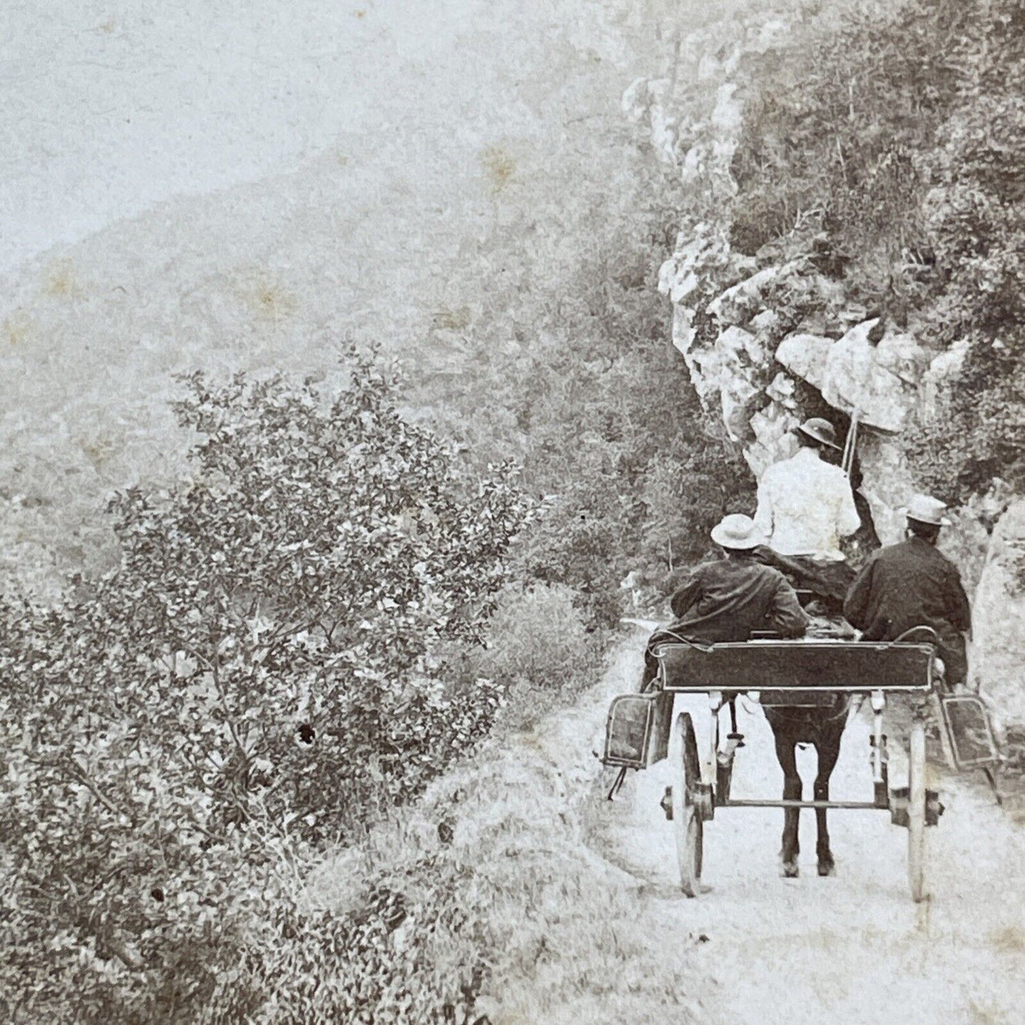 Old Kenmare Road Killarney Stereoview Photo Horse & Buggy Antique c1872 X1516