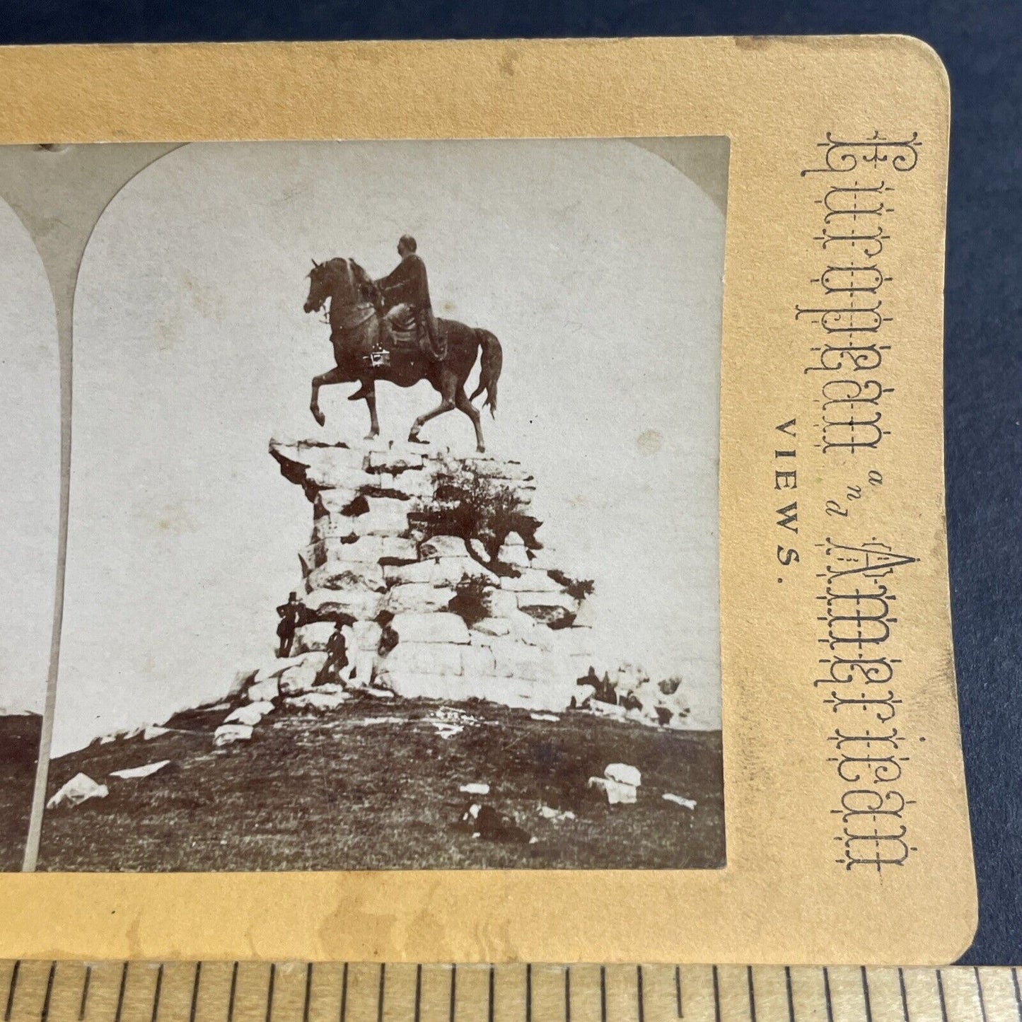 Antique 1870s Statue Of George III Windsor England Stereoview Photo Card P4605