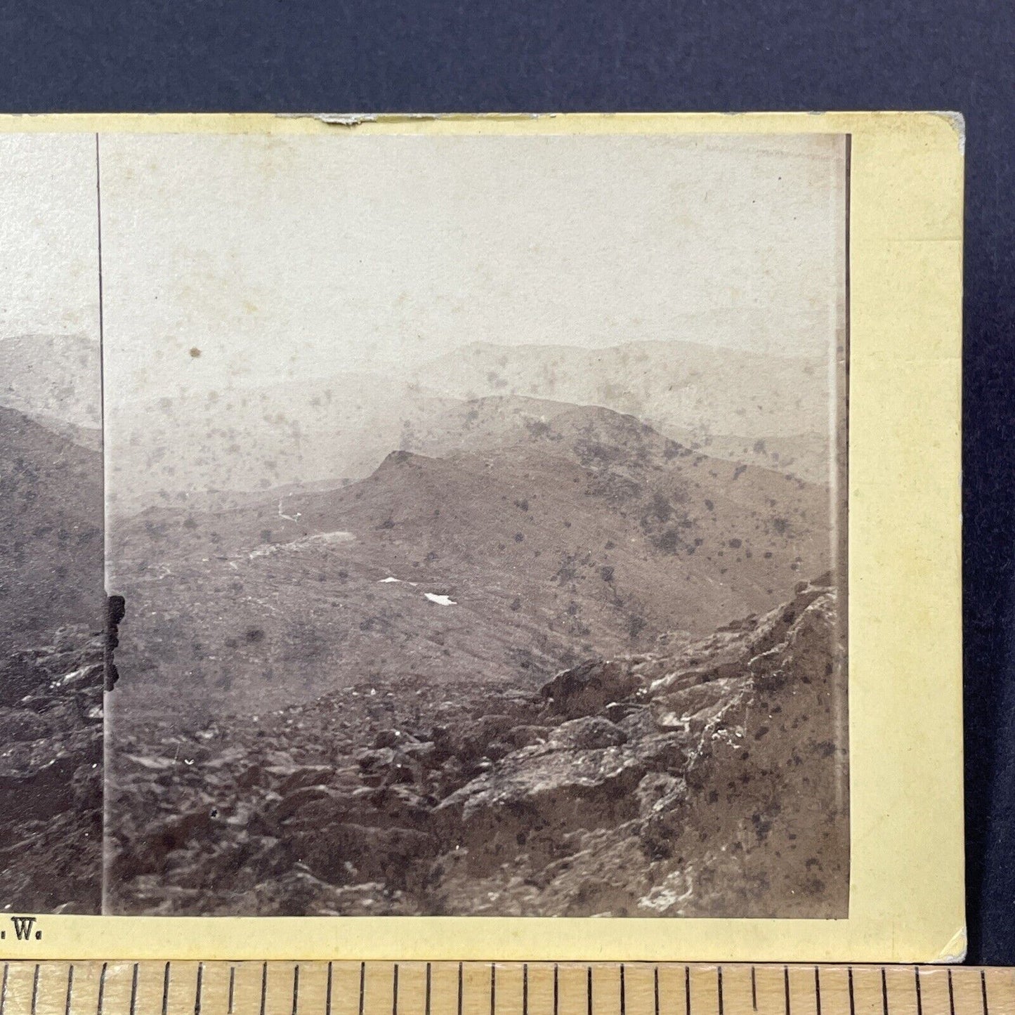 Antique 1870s Mount Washington Summit New Hampshire Stereoview Photo Card V1772