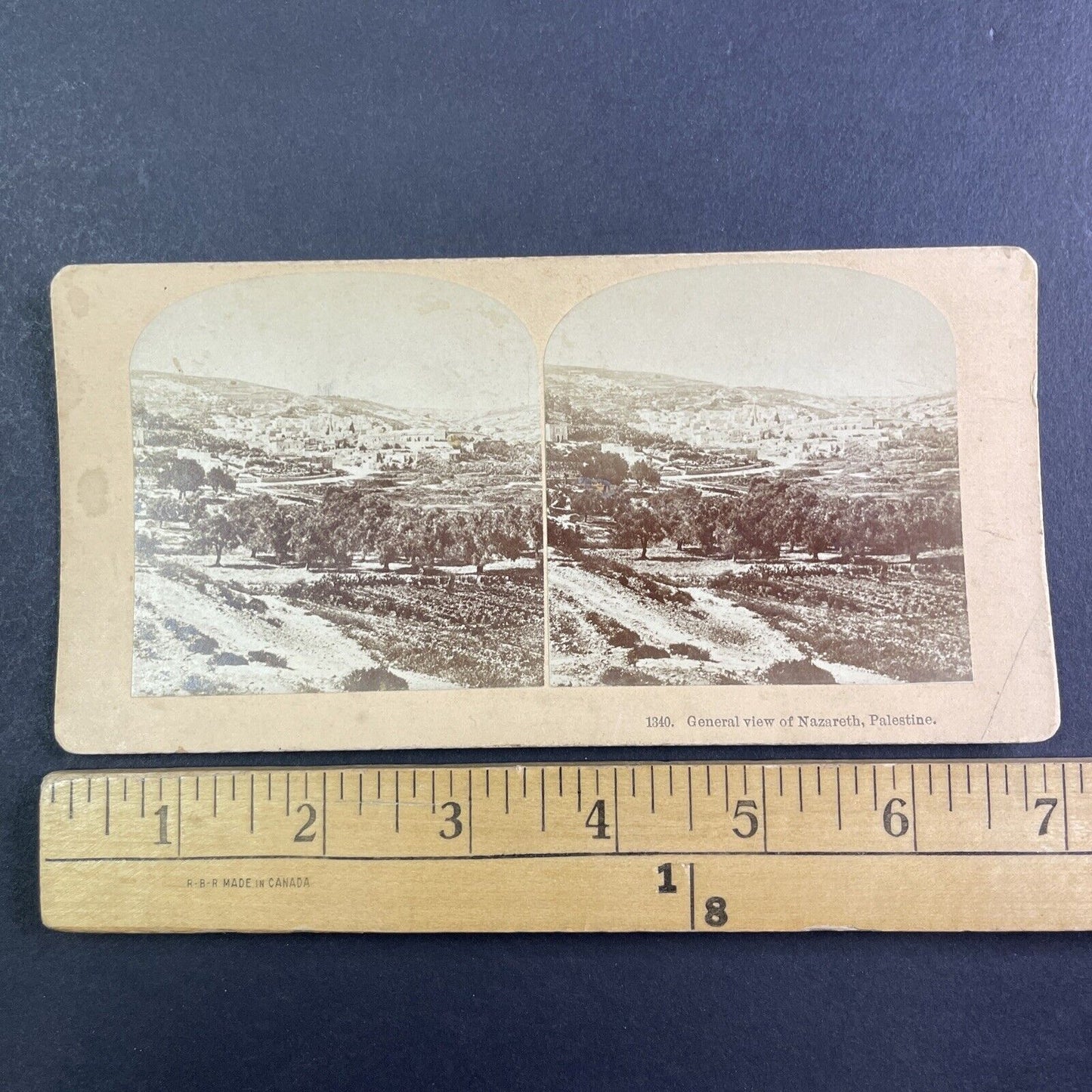 Nazareth Israel Palestine City View Stereoview BW Kilburn Antique c1880s X4160