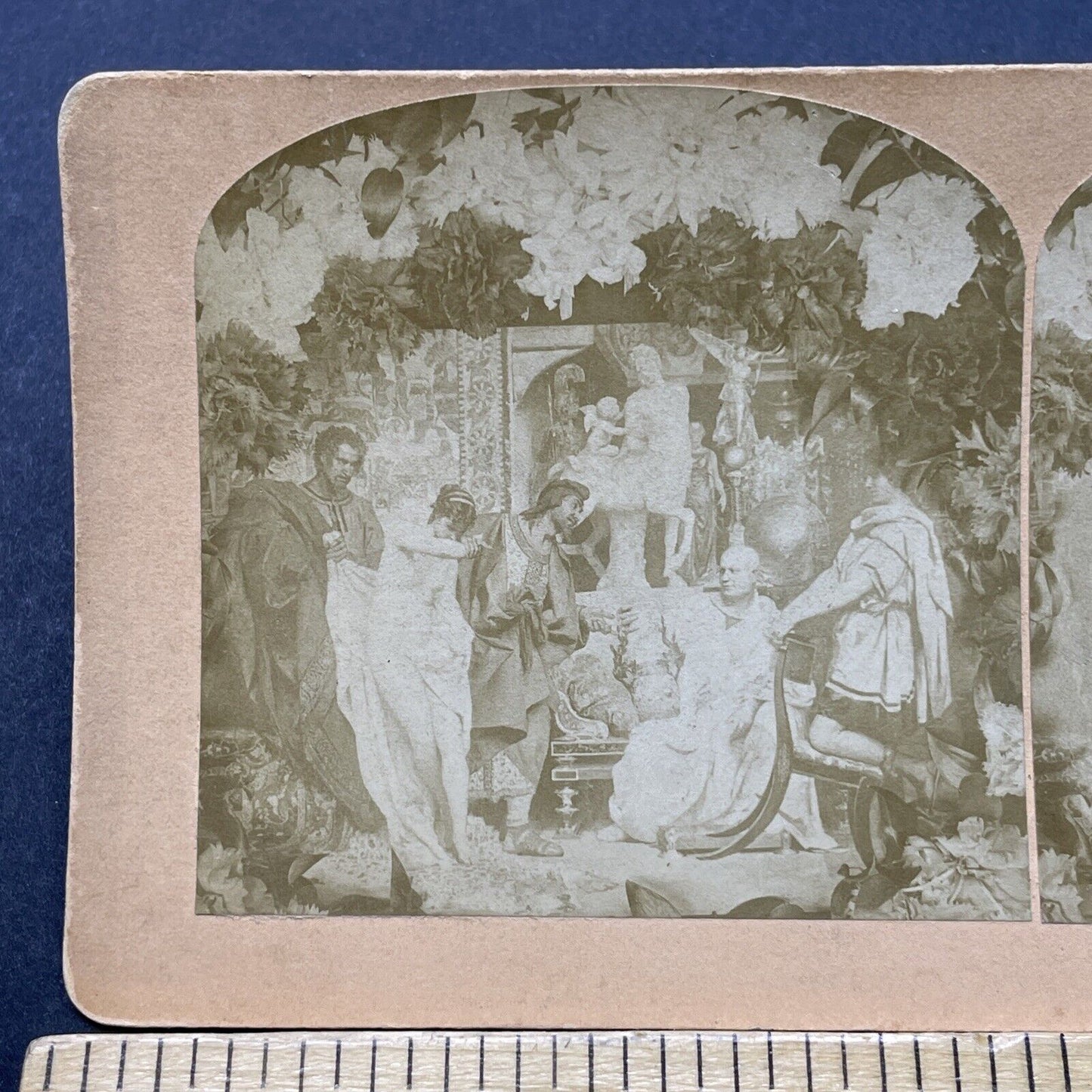 Antique 1895 A Scene From Julius Caesar Play Stereoview Photo Card P2612