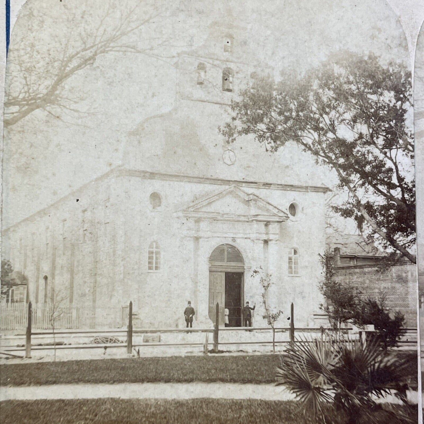 Spanish Cathedral Church St. Augustine Florida Stereoview TW Ingersoll 1888 Y104