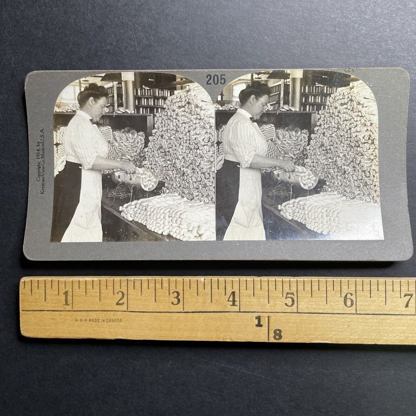 Antique 1914 Woman Makes Traditional Braided Bread Stereoview Photo Card P1508