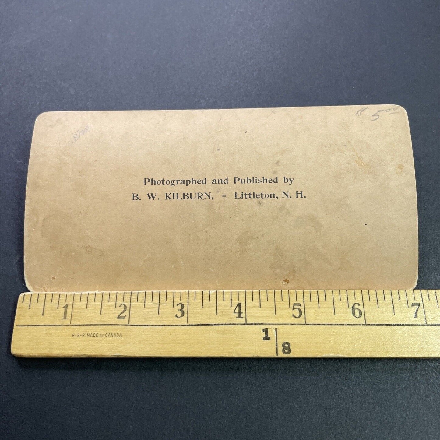 Antique 1899 Man Shoots Deer From Rock Blind Stereoview Photo Card P3510