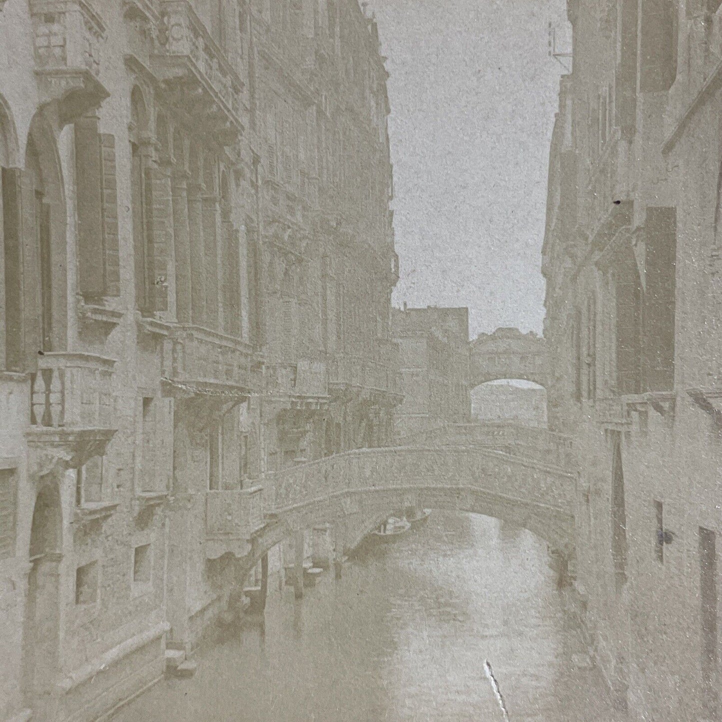 Antique 1891 Bridge Of Sighs Venice Italy Stereoview Photo Card P4488