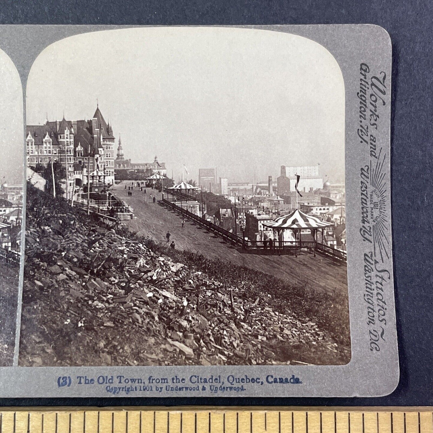 Chateau Frontenac Quebec City Canada Stereoview Antique c1901 Y1770