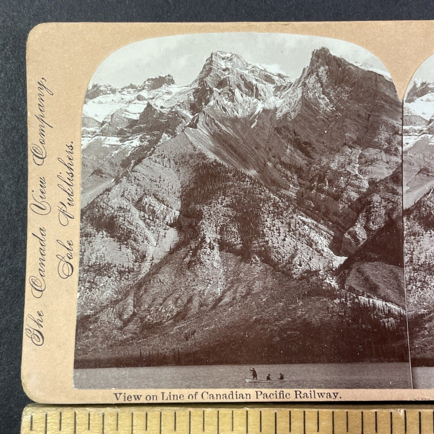 Mount Inglismaldie Alberta Canada Stereoview CPR Rail Views c1899 Y2101