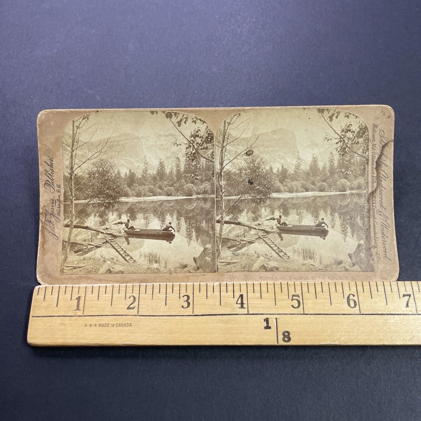 Antique 1880s John Muir (Left) Yosemite California Stereoview Photo Card P3517