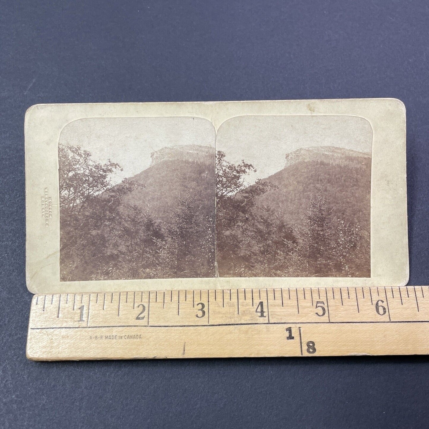 Antique 1860s Old Man Of The Mountain New Hampshire Stereoview Photo Card V1781