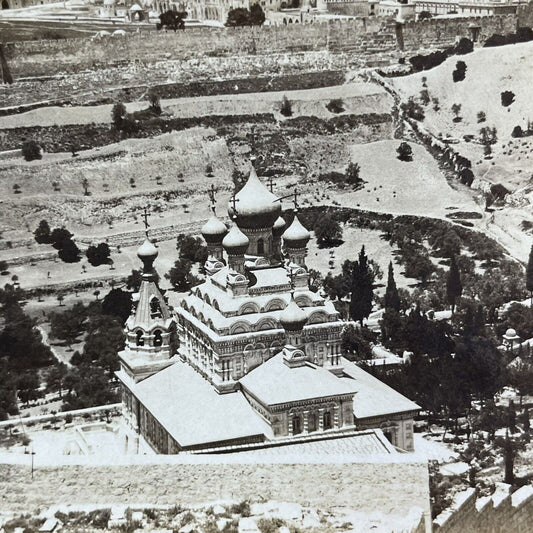 Antique 1900 Jerusalem City View Israel Palestine Stereoview Photo Card P2228