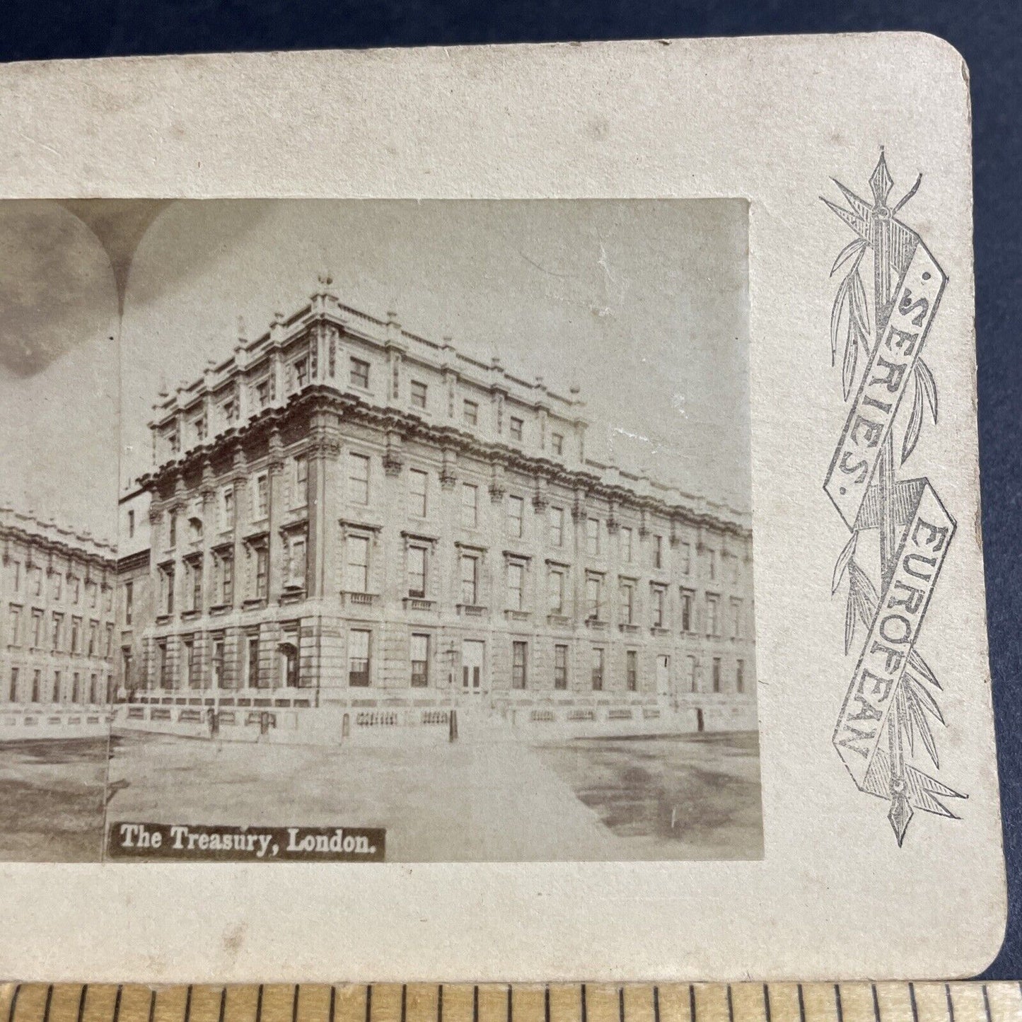 Antique 1860s Board Of Trade Building Whitehall UK Stereoview Photo Card P4383