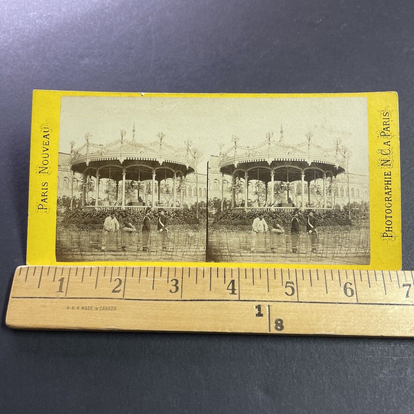 Antique 1870s Musard Memorial Concert Paris France Stereoview Photo Card P4035