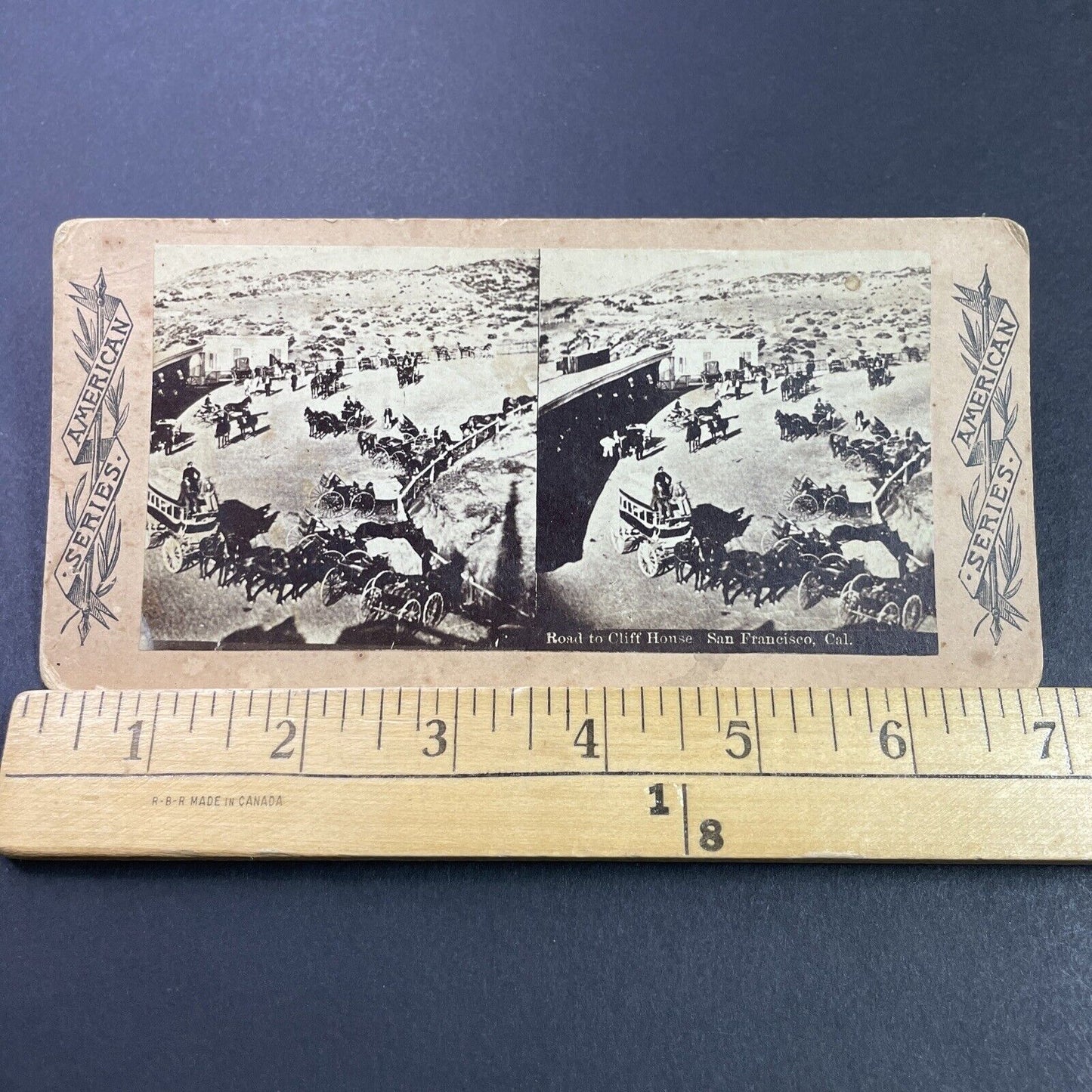 Antique 1870s Horse And Buggy San Francisco CA Stereoview Photo Card P3784