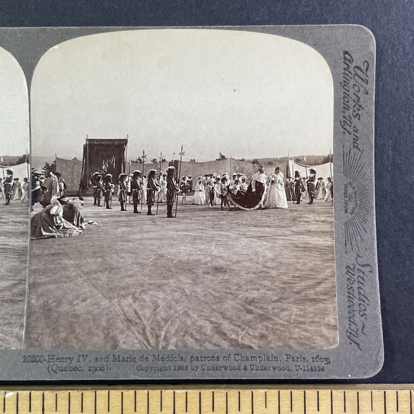 Henry IV Re-enactment Festival Quebec City Canada Stereoview c1908 Y1726