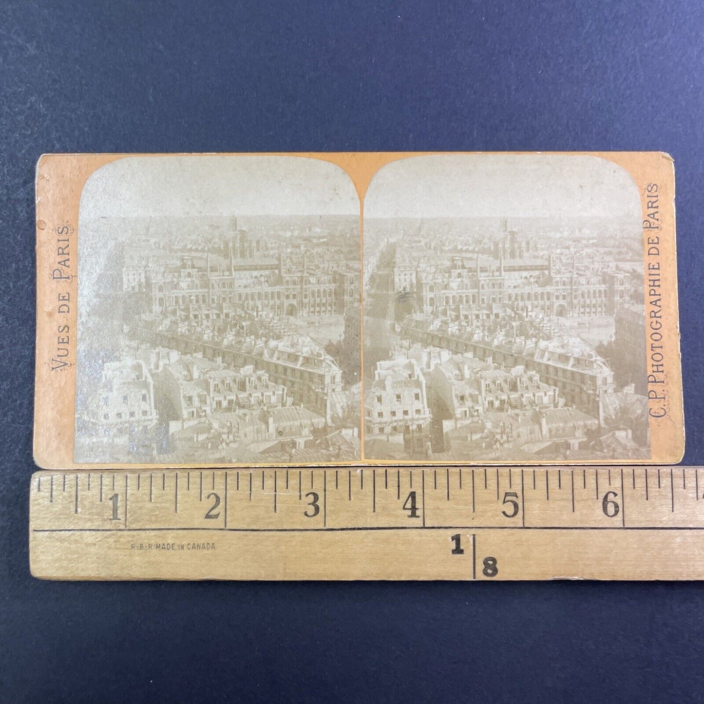 The City Of Paris France Stereoview CP Photography Antique c1865 X1566