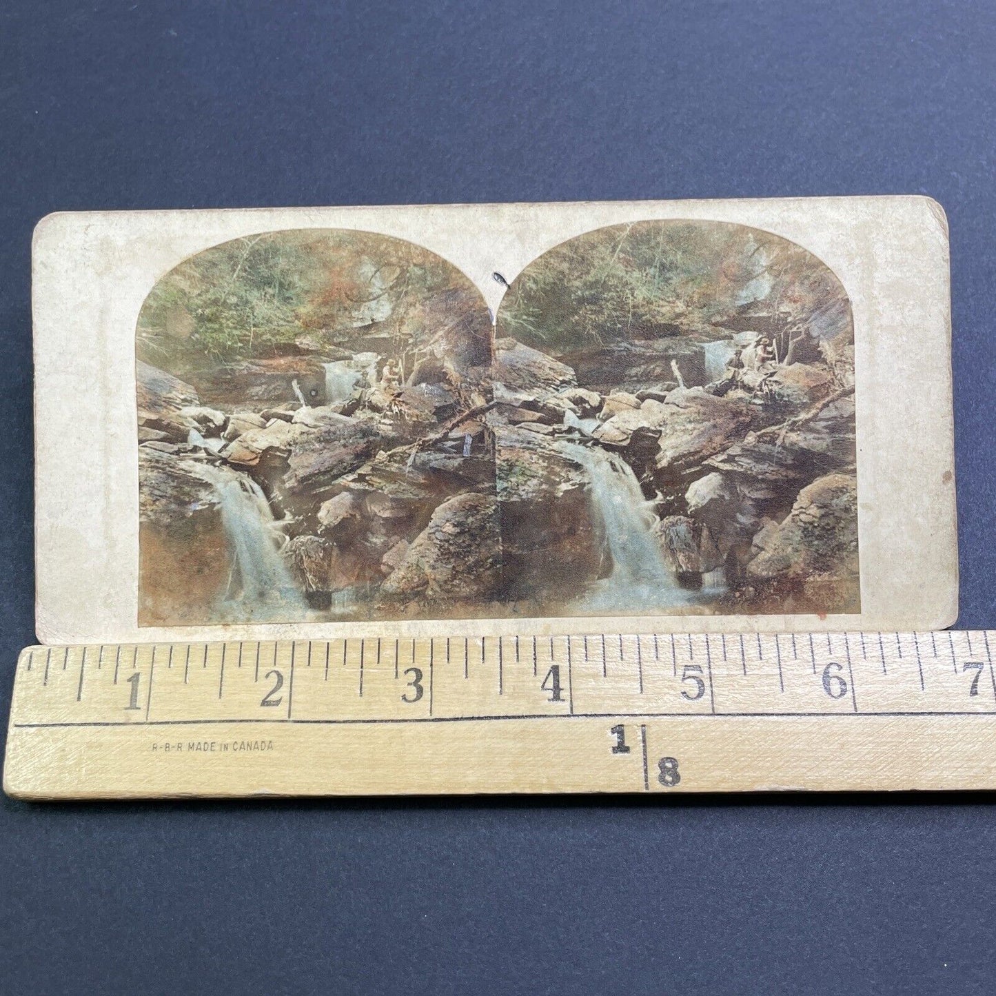 Antique 1870s Kaaterskill River Falls Rapids New York Stereoview Photo Card V468