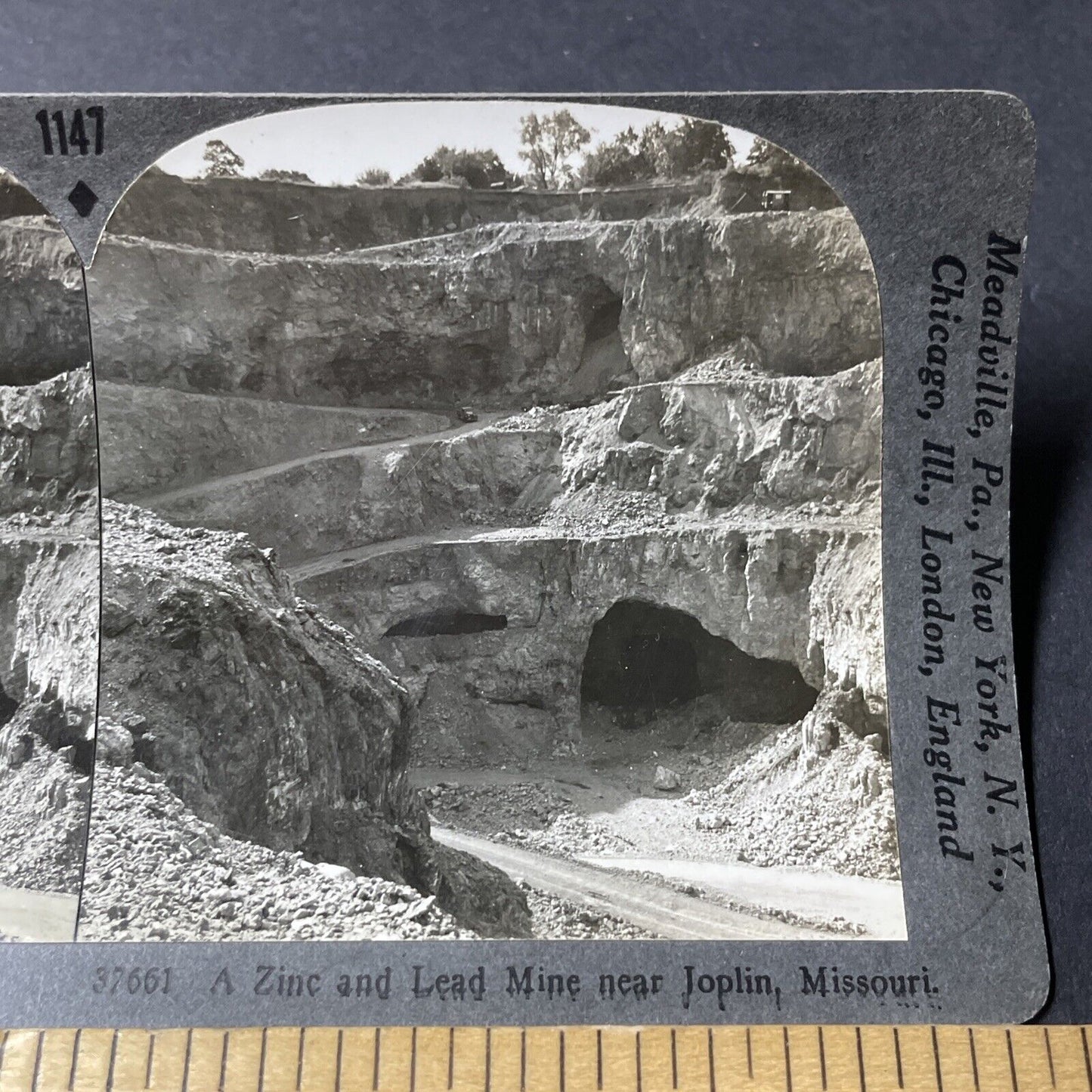 Antique 1910s Zinc & Lead Mine Joplin Missouri Stereoview Photo Card V2593