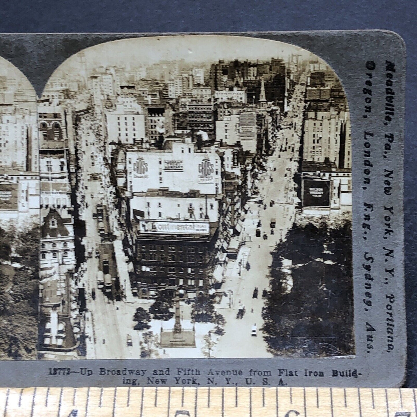 Antique 1904 Fifth Avenue Manhattan New York City Stereoview Photo Card P2050