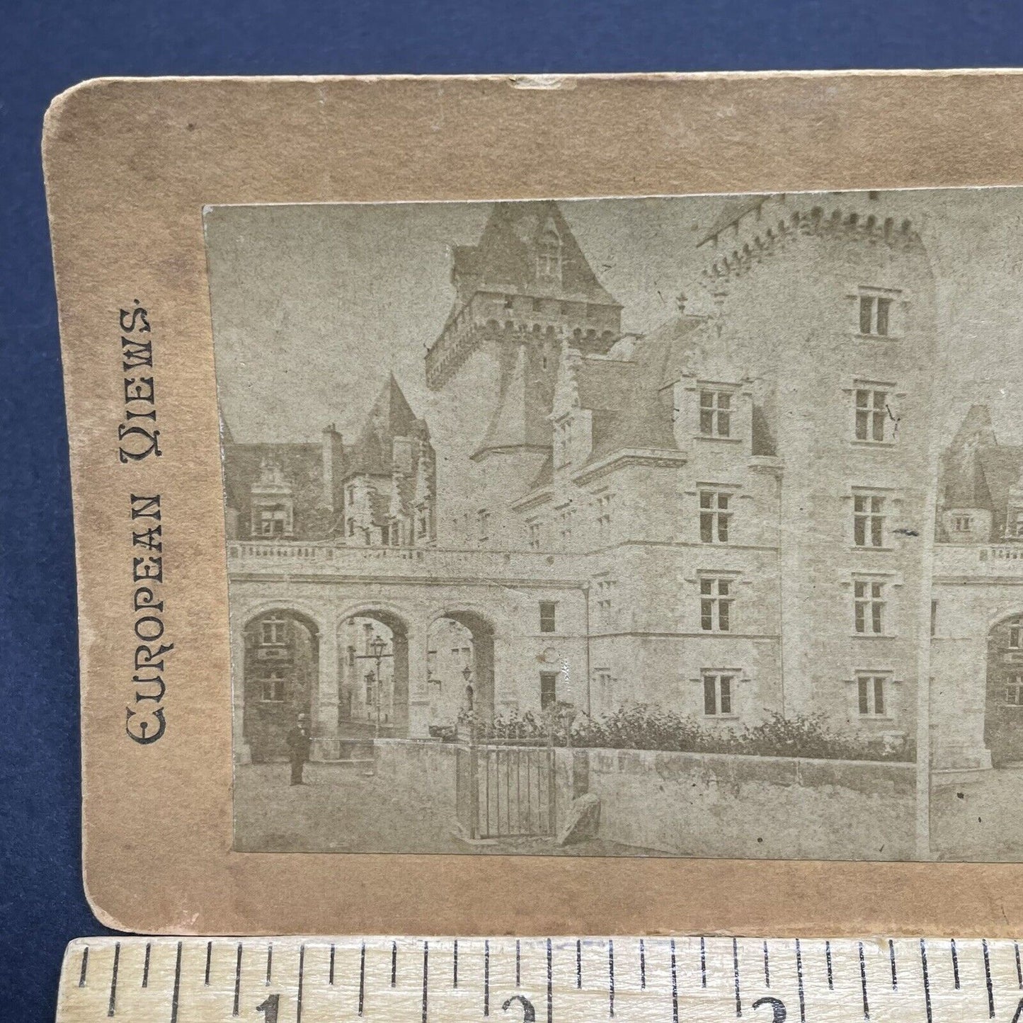 Antique 1880s Chateau De Pau Pyrenees France Stereoview Photo Card P1859