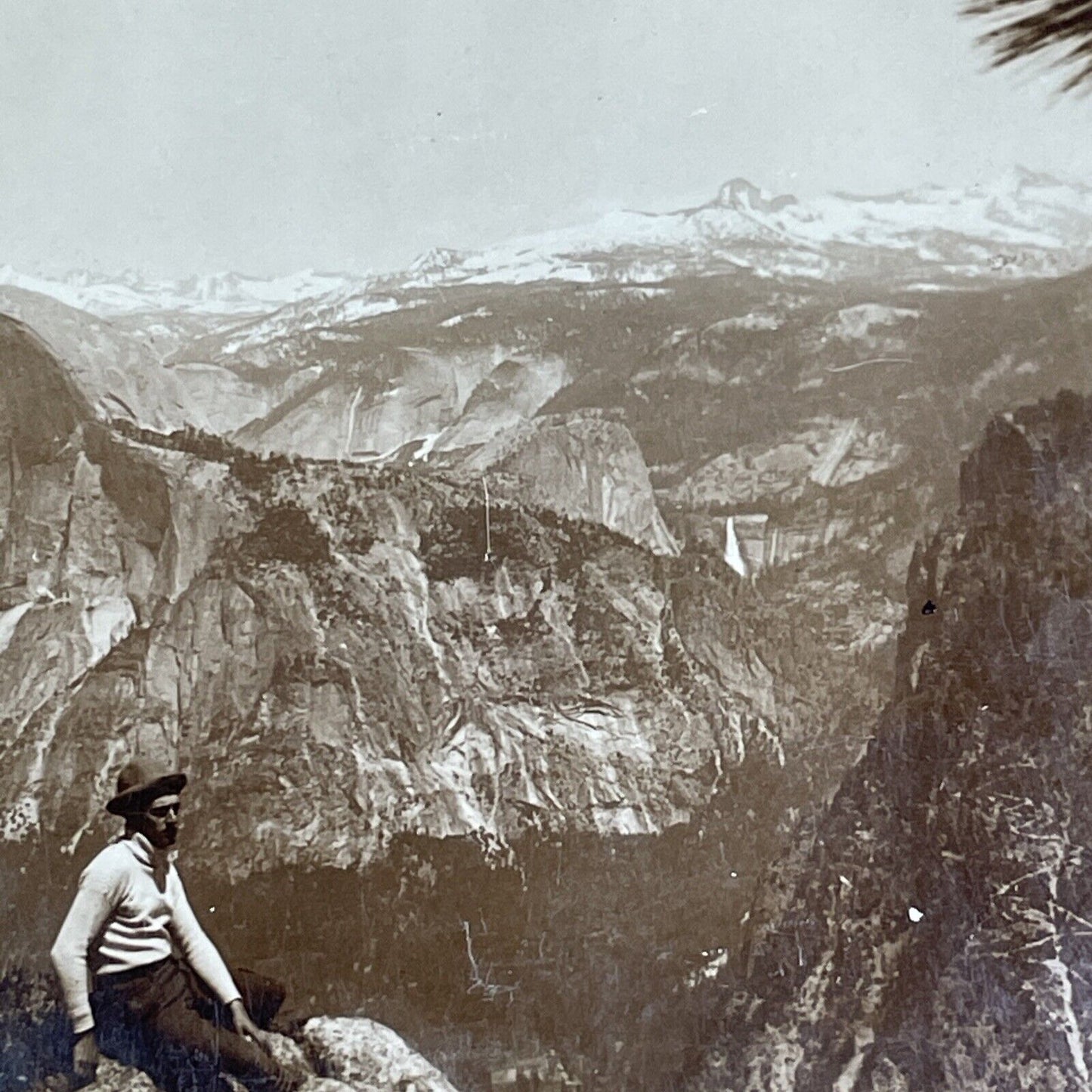 Half Dome From Eagle Peak Yosemite California Stereoview Antique c1896 Y1030