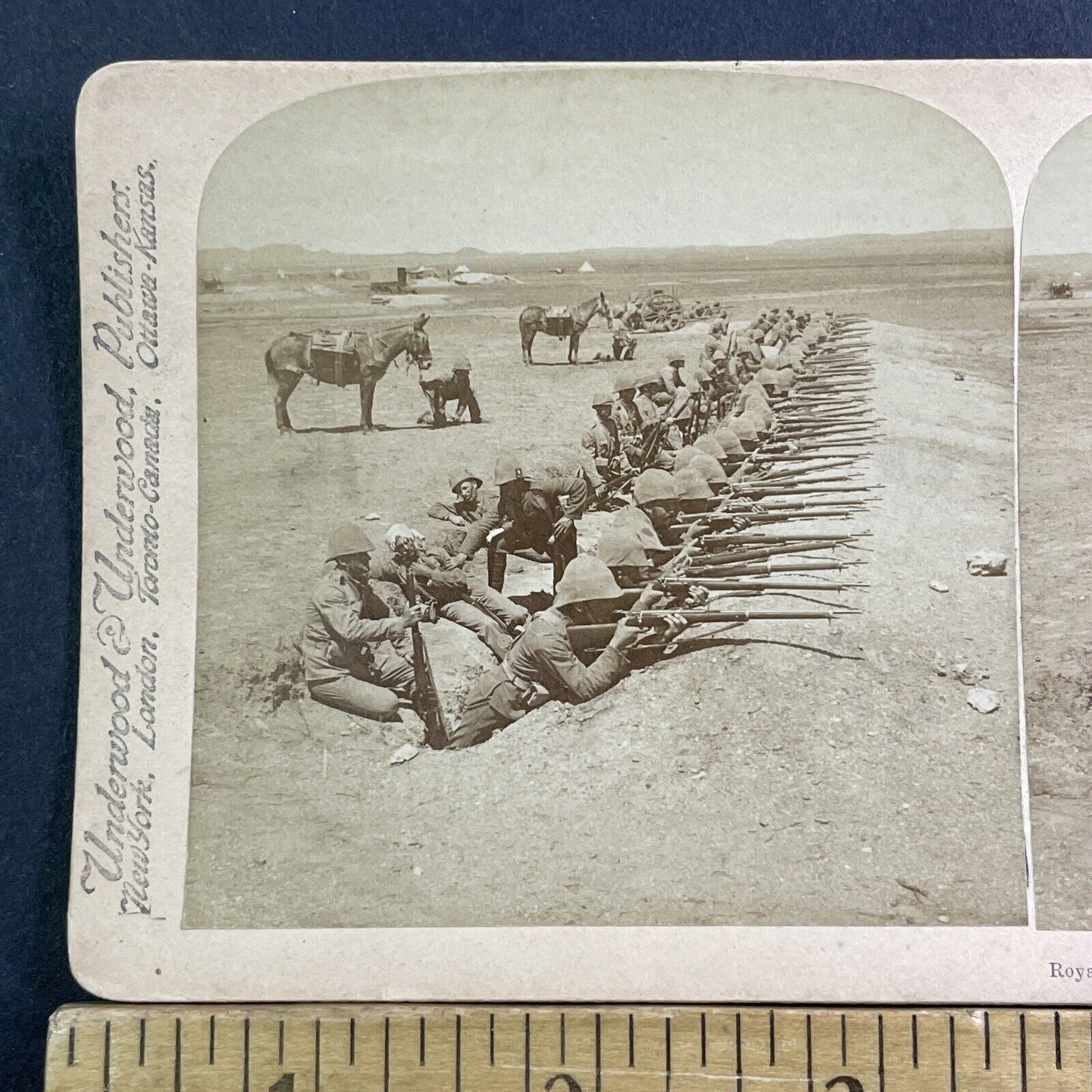 Trench Warfare Stereoview Boer War South Africa Antique c1900 X1651