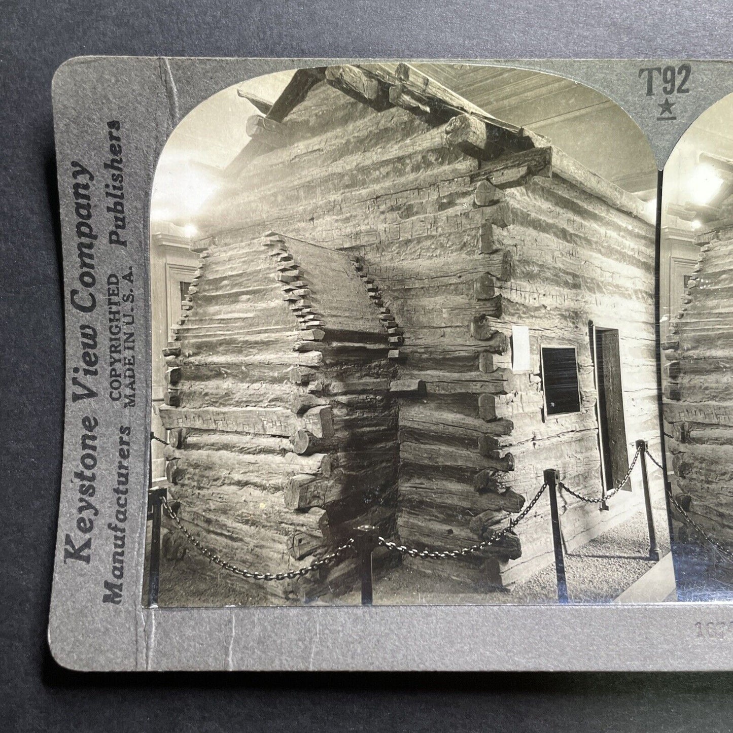 Antique 1918 Abraham Lincoln Birthplace Hodgenville Stereoview Photo Card P1341