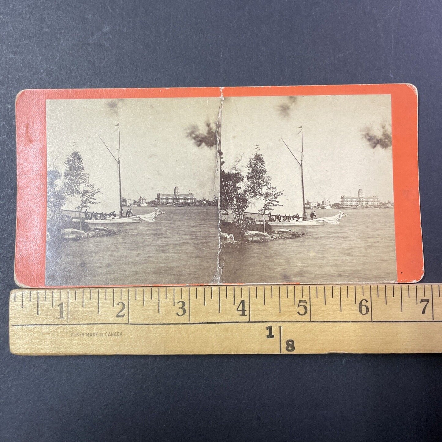 Thousand Islands House Alexandria Bay NY Stereoview Antique c1873 X1231