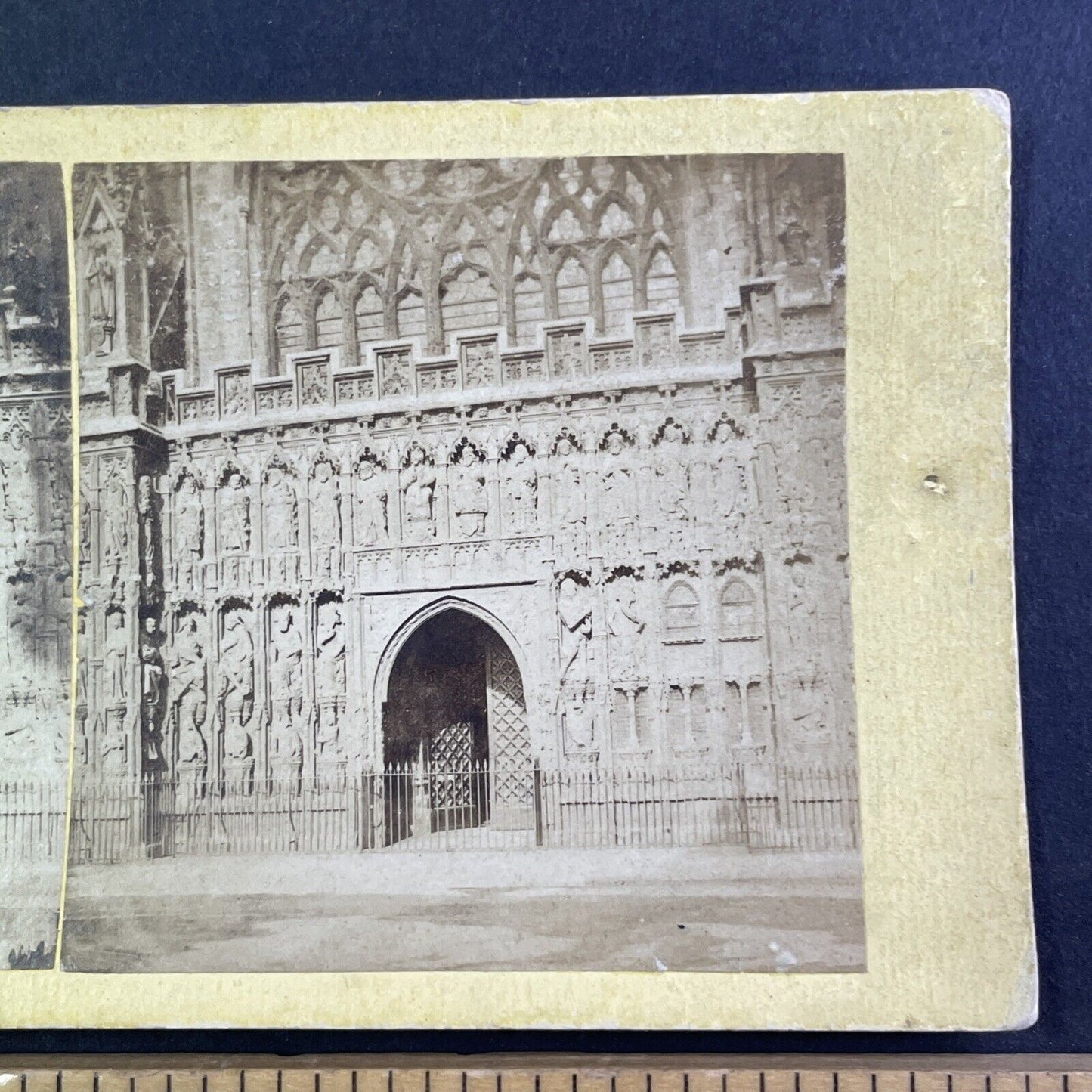 Exeter Cathedral Church Stereoview Devonshire England Antique c1860s Y150