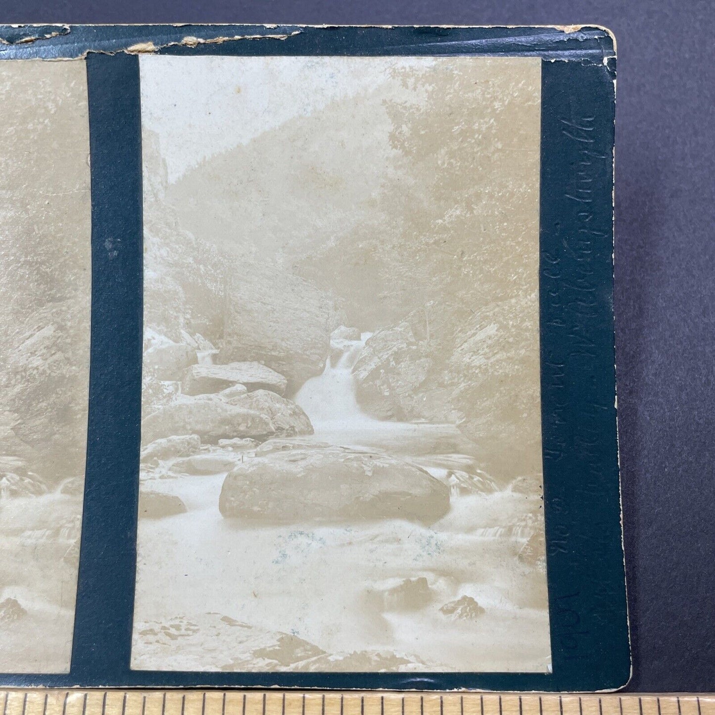 Antique 1910 River Dyfi Ceredigion Wales England Stereoview Photo Card V2203