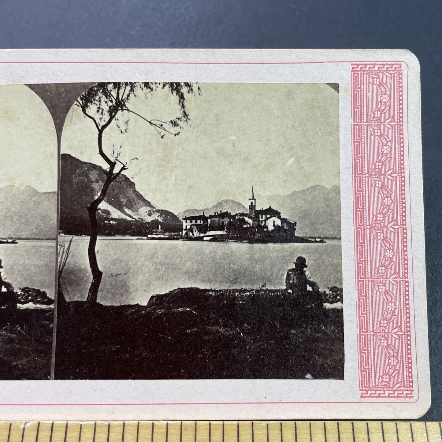 Antique 1870s Lake Maggiore Italy Stereoview Photo Card P4131