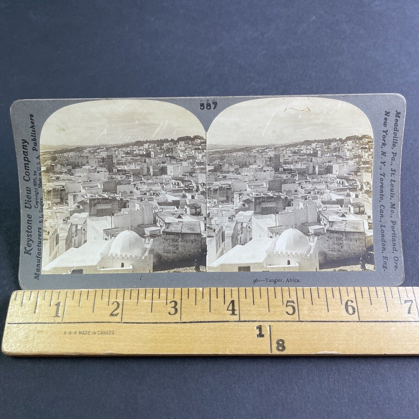 Antique 1895 City Of Tangier Morocco Stereoview Photo Card P2120