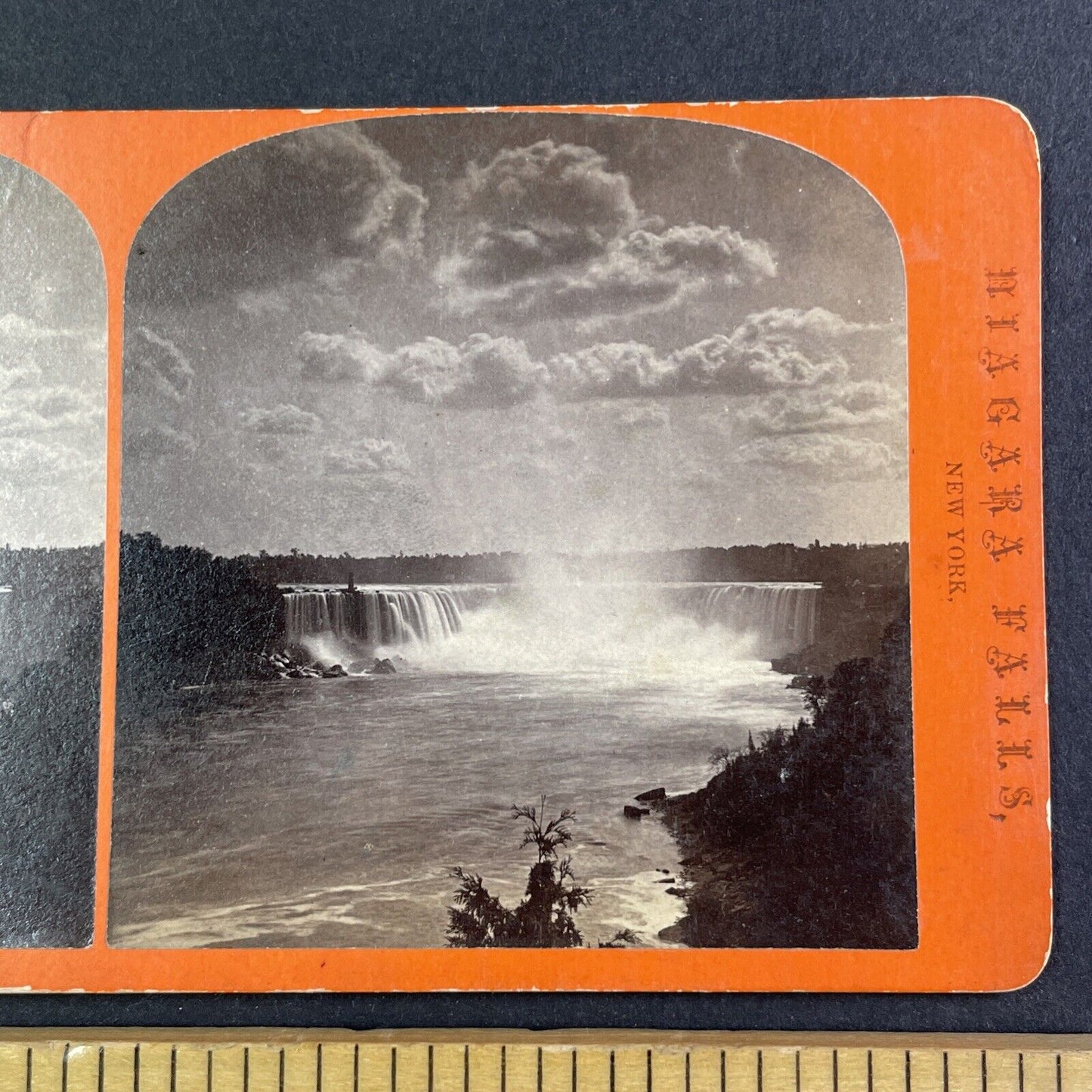 Niagara Falls Full View Stereoview George Curtis Antique c1870s Y2766