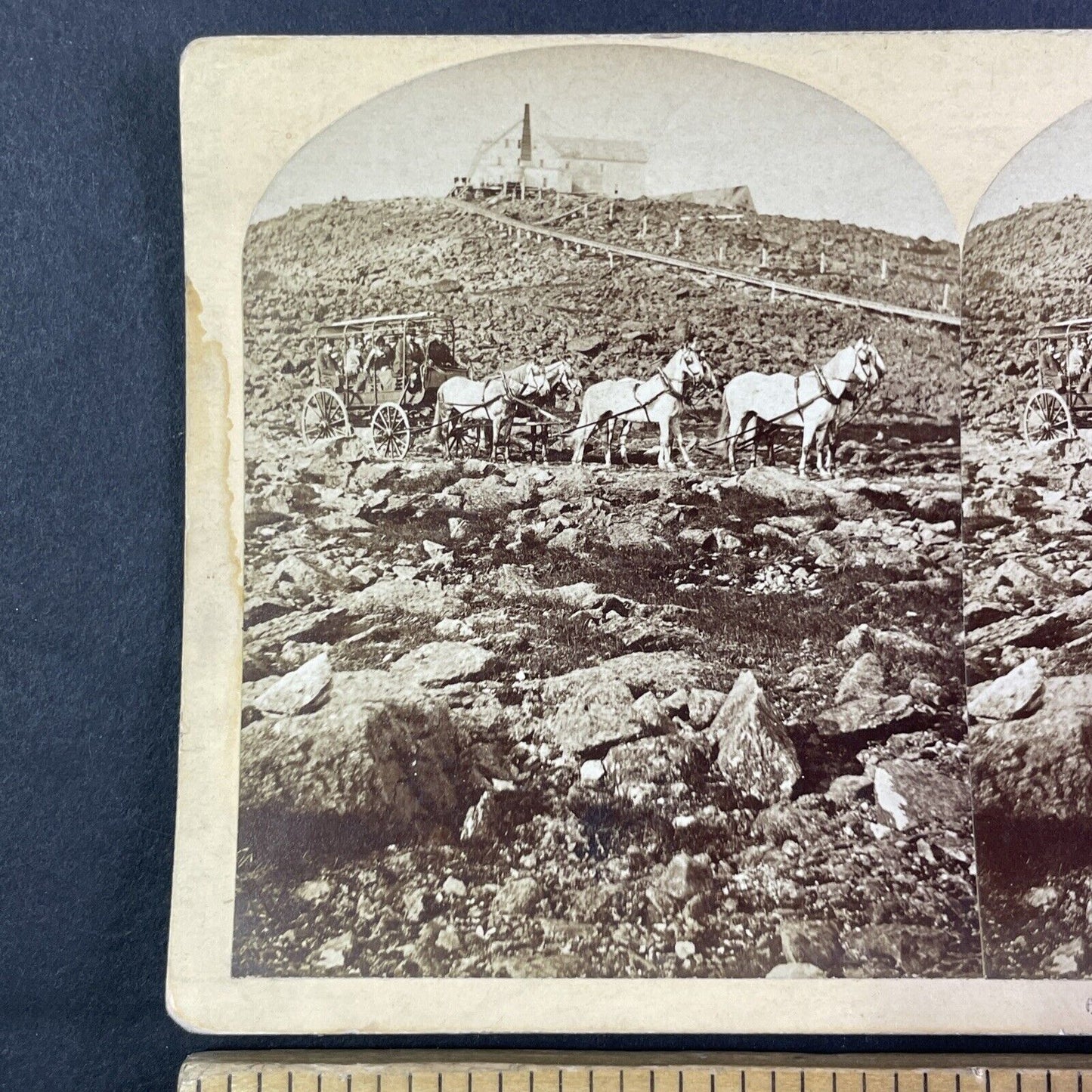 Glen House Stage Coach Mt. Washington Stereoview New Hampshire c1870s Y2248