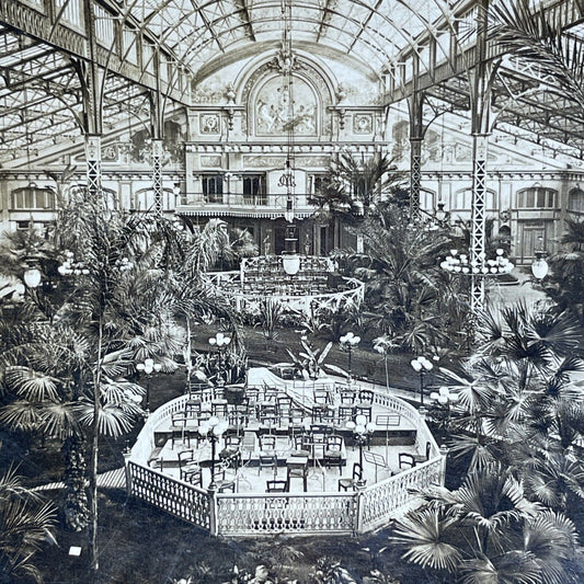 Antique 1900 The Municipal Casino Nice France Stereoview Photo Card P2053