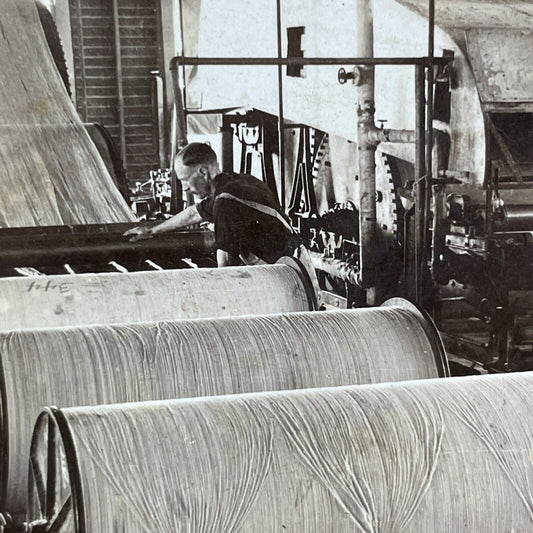 Antique 1905 Dallas Cotton Mill Texas USA Stereoview Photo Card P2184