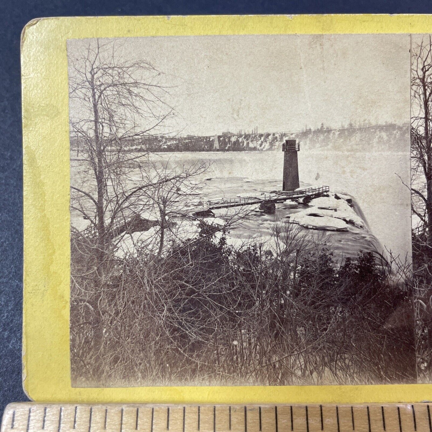 Antique 1870s Terrapin Tower Niagara Falls NY Stereoview Photo Card P381-16