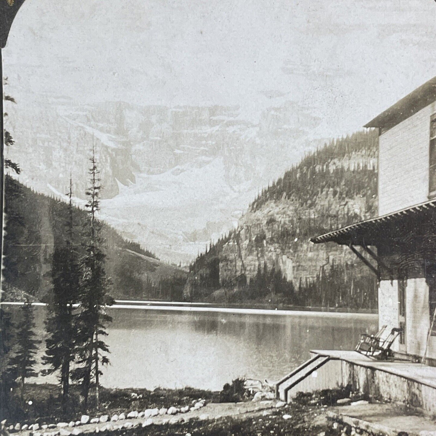 Rattenbury House Lake Louise Alberta Stereoview CPR Rail Views c1905 Y2123