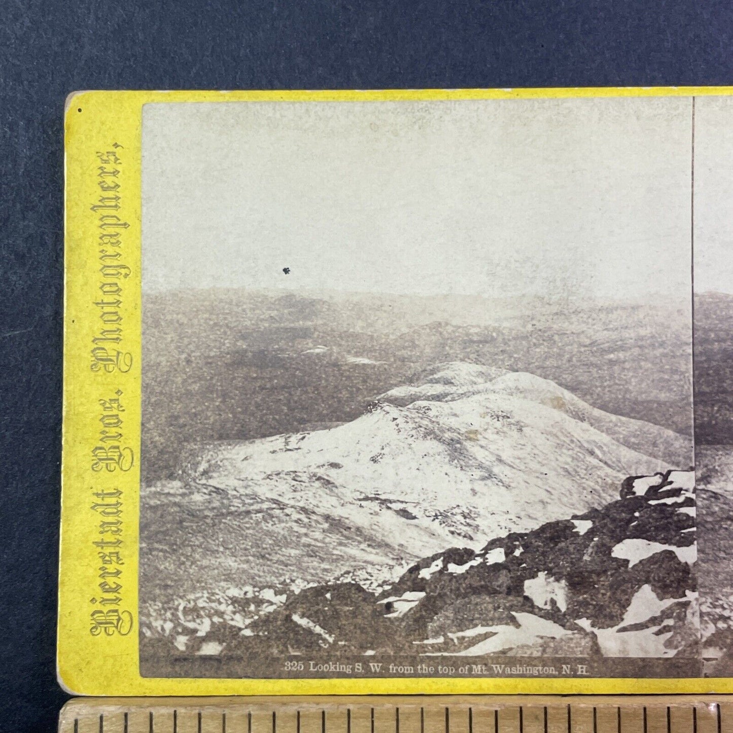 Mount Washington Summit NH Stereoview Charles Bierstadt Antique c1868 X976