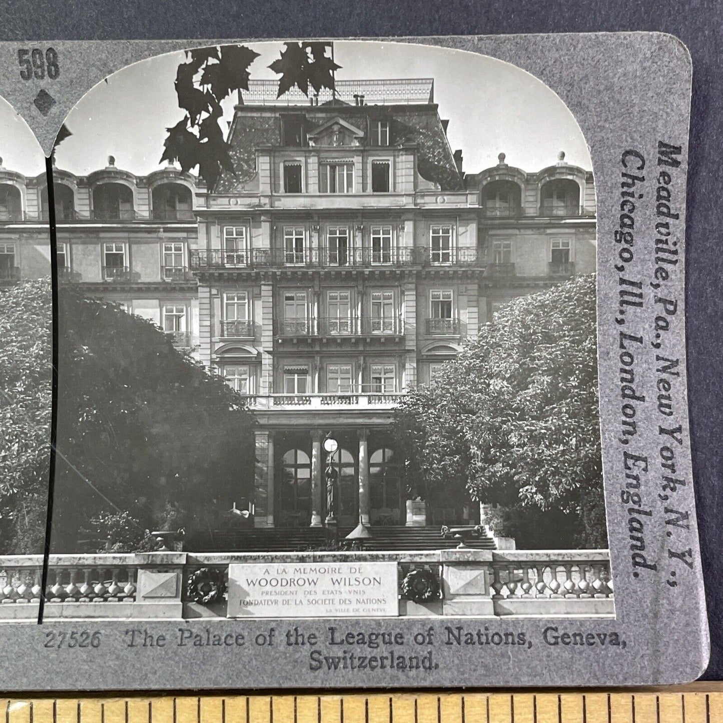 The League of Nations Stereoview Geneva Switzerland Antique c1930 Y2180