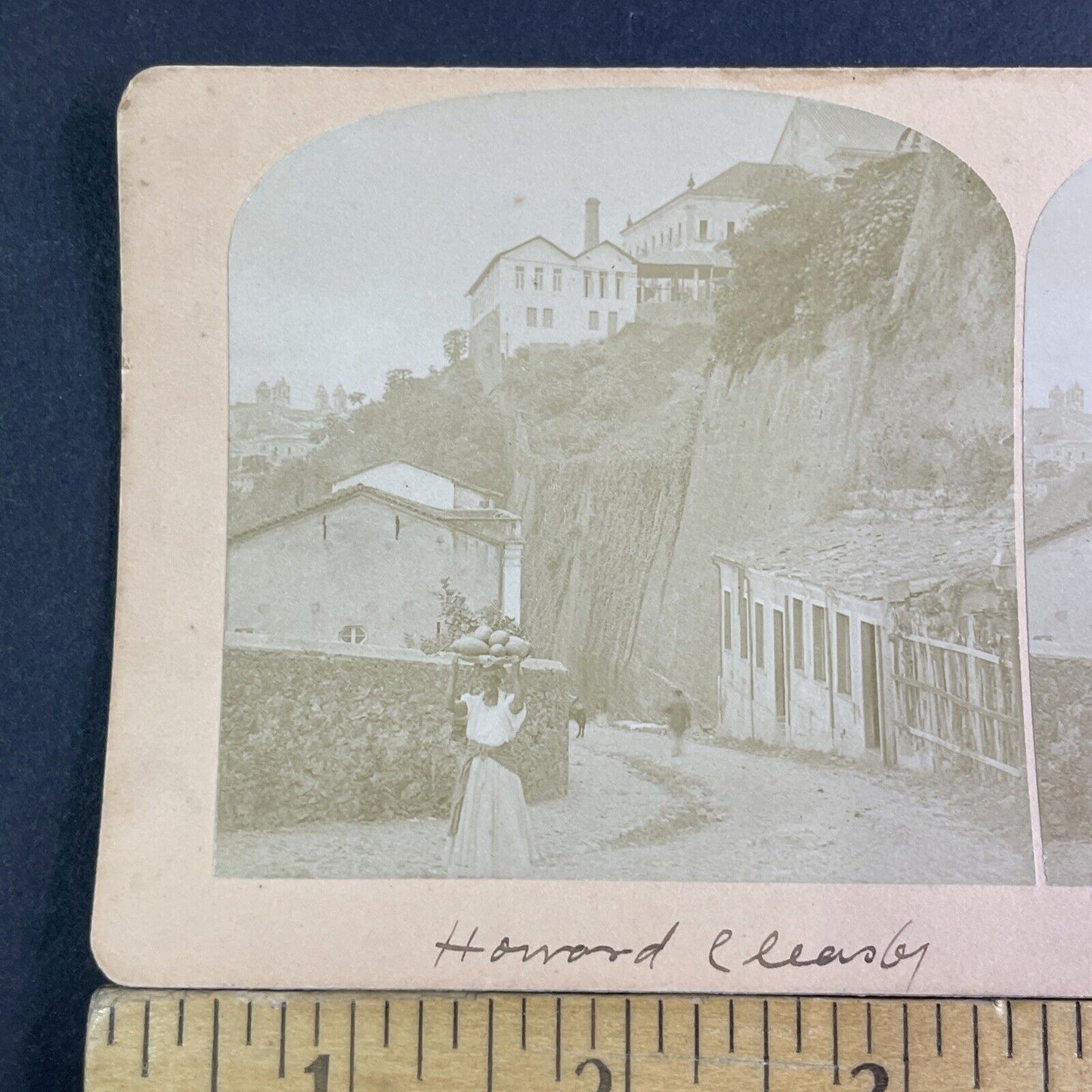 Salvador Bahia Brazil City Fortifications Stereoview Antique c1890 X3159