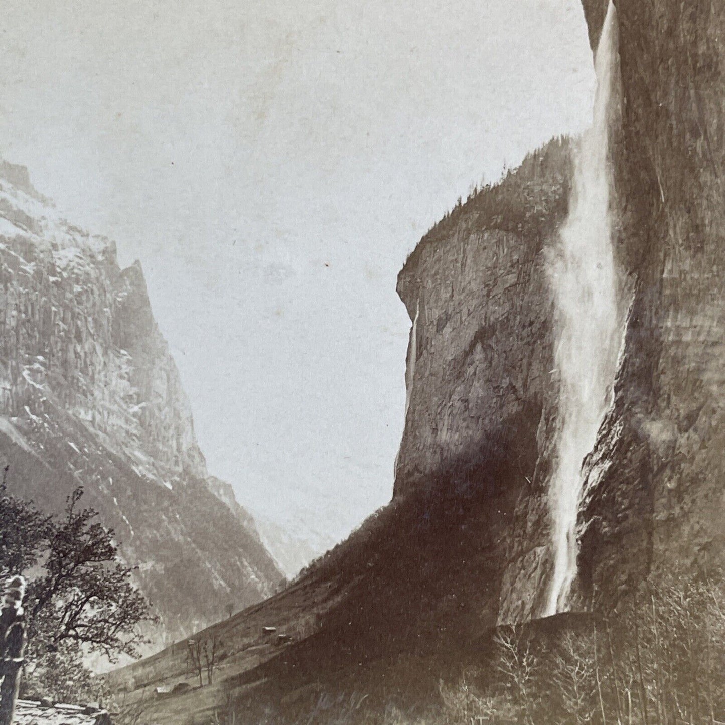 Staubbach Waterfall Lauterbrunnen Switzerland Stereoview Antique c1885 X4097