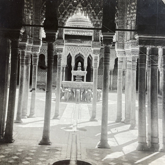 Antique 1909 Alhambra Palace Granada Spain Stereoview Photo Card P4671
