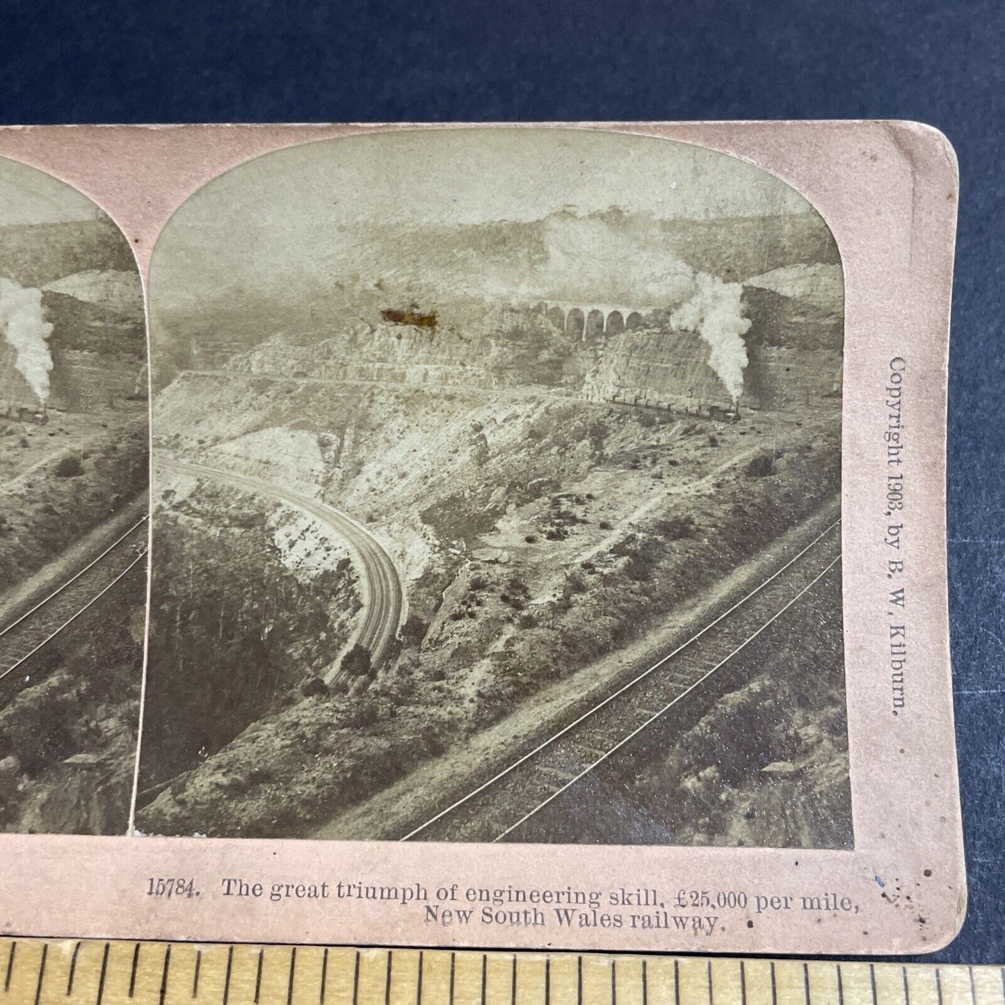 Antique 1903 New South Wales Railway Australia Stereoview Photo Card P4519